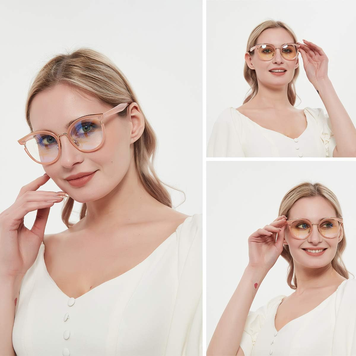 Eyeglass Frames for Women Nerd Glasses for Women Blue Light Blocking Glasses