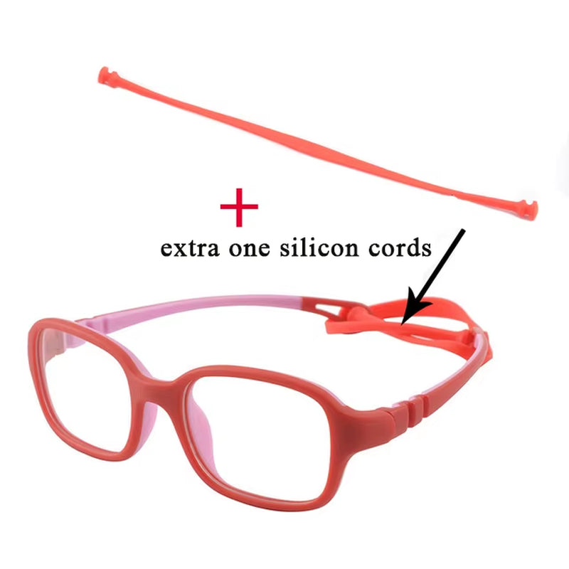 Children Glasses Frame TR90 Rectangle Glasses Flexibl Glasses Frame Optic Frame Reading Glasses Optic Glasses Myopia Glass