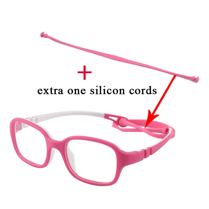 Children Glasses Frame TR90 Rectangle Glasses Flexibl Glasses Frame Optic Frame Reading Glasses Optic Glasses Myopia Glass